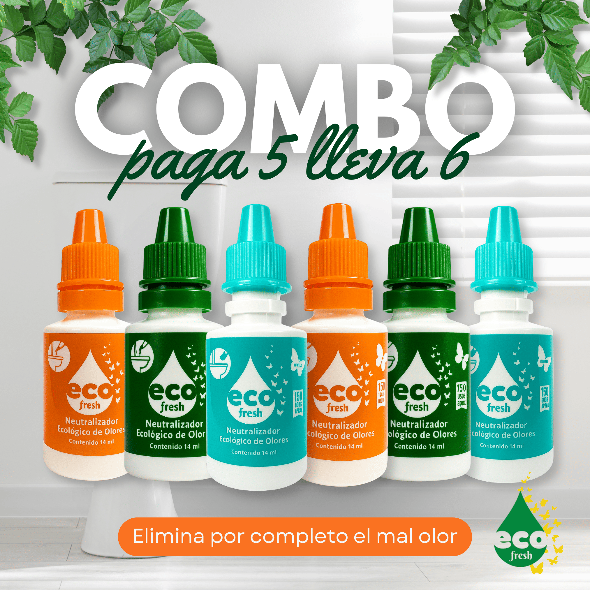 Gotero Ecofresh 14ml x Combo paga 5 lleva 6 unidades
